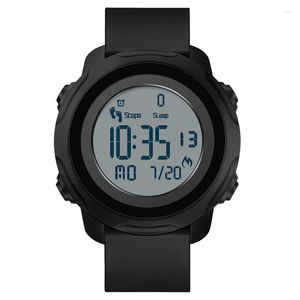 Relojes de pulsera UTHAI CE125 Relojes electrónicos para hombres Pasos Registro de calorías Reloj despertador de moda 5Bar Monitor de sueño a prueba de agua a prueba de golpes