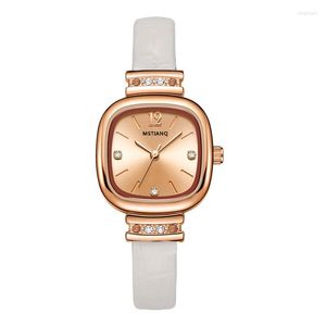 Relojes de pulsera Vintage Fashion Lady Clock Sugar Cafe Gold Diamond Reloj de mujer Cuarzo impermeable