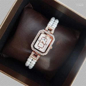 Montres-bracelets montre dames mode exquis Bracelet étanche corée du sud perle équipement cadeau bijoux Moun22