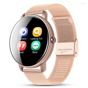 Relojes de pulsera Mujeres Hombres Reloj electrónico inteligente Presión arterial Relojes inteligentes digitales Calorías Reloj de pulsera deportivo Modo DND para Android IOSWr