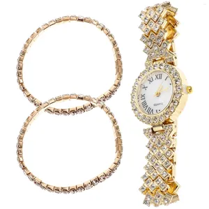 Montres-bracelets Montre-bracelet Bling Quartz Bracelet Bracelets en argent sterling Femmes Mode Filles Accessoires pour