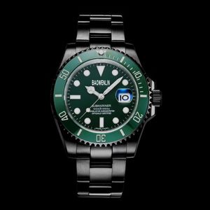montres-bracelets montre-bracelet tout noir automatique mécanique homme montres en gros et au détail de haute qualité étanche design luxe céramique vert 40 mm 2813 mouvement