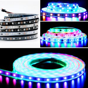 WS2811 5050 Digital RGB Strip 60LED/m IP67 Tube Étanche Dream Magic Color 12V Led Strip 30LED/m pour Chambre Bureau Décoration de la Maison CRESTECH168