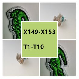 X149-T10 5 pièces/sac lettre anglaise patch vêtements plaque signalétique tissu décoratif repassé vêtements badge