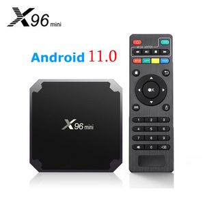 X96 mini Android 11 TV BOX Amlogic S905W Quad Core 2GB 16GB 1GB 8GB Suppot H.265 UHD 4K 2.4GHz 5.8G WiFi décodeur