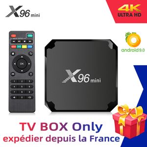 X96 Mini Android 9.0 TV Box Expédié depuis la France Amlogic S905W Quad Core Support 2.4GHz wifi 1G 8G 2G 16G H.265 1080P X96mini Smart TV Set Top Boxes 4K HD Media Player