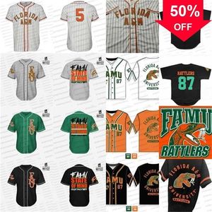 Xflsp GlaMit Mens Florida AM University FAMU Baseball Jersey Custom Any Name Number Cosido College Apparel Big Tall