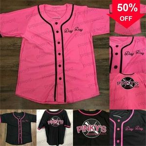 Xflsp GlnMit Próximo viernes Tienda de discos de Pinky Día de la tienda Película Béisbol Jersey Personalizado Hombres Mujeres Jóvenes S-6XL