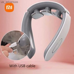 Xiaomi USB Smart Massagers Home Rechargeable Cervical Portable White Massager Neck Tool Électrique pour les mères et les pères adultes L230523