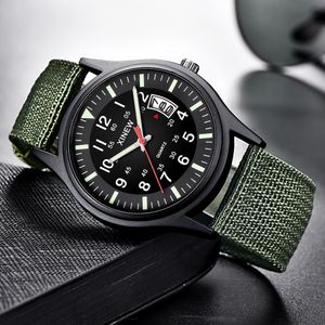 XINEW montre hommes sport montres mode toile bande calendrier Quartz montres hommes mâle horloge pas cher prix livraison directe