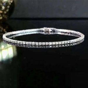 Xinfly – Bracelet Hip Hop en or massif 18 carats pour hommes, chaîne de Tennis carrée en diamant 1 carat, bon marché