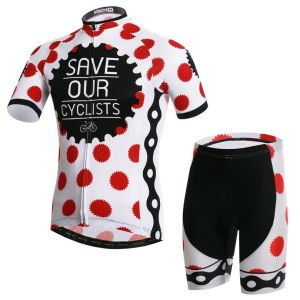Xintown Men Cycling Jersey ou VTT Bib Shorts Vêtements Bike Red White Summer Pro Top Bottom