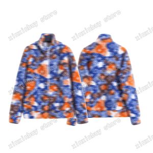 Xinxinbuy-abrigo de diseñador para hombre, chaqueta acolchada de lana, flor antigua, arcoíris, bolsillo de camuflaje, manga larga, negro, gris, azul, M-2XL