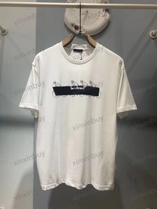 xinxinbuy Hommes designer Tee t-shirt 23ss Cyclisme sport lettre patch manches courtes coton femmes blanc noir S-XL