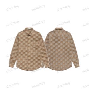 xinxinbuy Hommes designer Tee t-shirt 23ss double lettres Jacquard tissu tigre manches courtes coton femmes Noir Blanc marron vert S-2XL