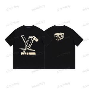 xinxinbuy Hommes designer Tee t-shirt 23ss Marteau nail kit imprimer manches courtes coton femmes Noir bleu Blanc Kaki marron XS-L