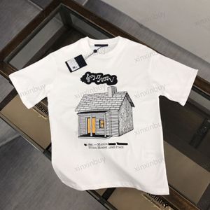 xinxinbuy Hommes designer Tee t-shirt 23ss Paris music house 1954 imprimé motif manches courtes coton femmes blanc noir gris XS-2XL