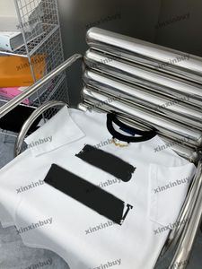 xinxinbuy Camiseta de diseñador para hombre 23ss paris cadena de hierro estampado de letras Francia manga corta algodón mujer negro blanco M-2XL
