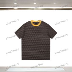 Xinxinbuy 2024 Hommes Designer Tee T-shirt Roma Double lettre impression femmes noir blanc rouge jaune bleu XS-3XL
