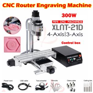 XLNT-21D CNC ROUTER graveur 3axis 4axis Port USB Gravure de gravure Machine de forage Machine à billes Vis pour le bricolage en bois PCB 230x120 mm