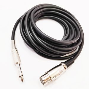 XLR 3Pin Female to 1/4'' 6.35mm TRS Mono Male Jack M/F Balanced MIC Microphone Audio Connect Cable About 5M / 1PCS