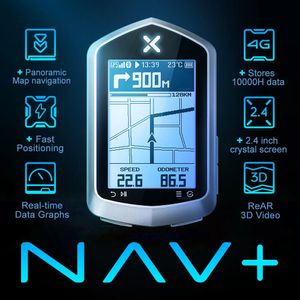 XOSS NAV Plus NAV2 2ème NAV Ordinateur de vélo GPS Vélo Carte de cyclisme Route Navigation VTT Route Compteur de vitesse sans fil Compteur kilométrique 240307