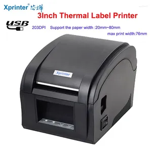Xpriner 360B USB 3 pouces imprimante d'étiquettes thermiques autocollant de code à barres Mini 203DPI papier d'impression largeur 20mm-80mm vitesse 152 mm/s