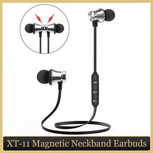 XT-11 Bluetooth 4.0 Casque magnétique Écouteurs de sport Écouteurs intra-auriculaires sans fil Différentes couleurs avec boîte avec micro