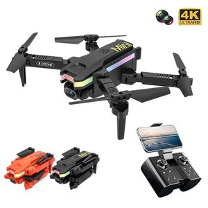 XT8 RC Mini Drone con cámara dual HD 4K WiFi FPV Altitud fija Motor sin cepillo RC Regalos de helicóptero Quadcopter