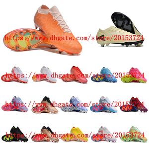 Xv Elite Pro-SG Zapatos de fútbol Tacos para hombre Botas de fútbol Suela con revestimiento naranja Tejido