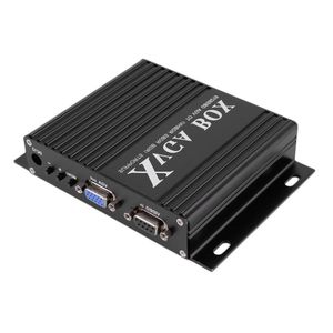 Livraison gratuite XVGA Box RGB RGBS RGBHV MDA CGA EGA vers VGA Convertisseur vidéo pour moniteur industriel avec adaptateur secteur US Plug Noir Weqqq