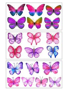 XW75 Tattoo Transfer 1 PC Butterfly 3D Temporaire Tatoo Sticker For Women Girls Body Art Flash Tattoo Autocollants imperméables Autocollant de tatouage longue durable 240427