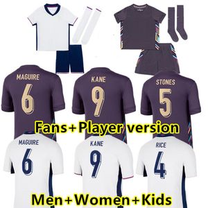 2024 Inglaterra camisetas de fútbol SAKA RASHFORD KANE FODEN STERLING 24 25 GREALISH MOUNT BELLINGHAM TRIPPTIER GALLAGHER STONES hombres mujeres jugador niños camiseta de fútbol S-4XL