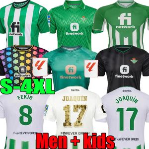 XXXL 4XL 23 24 Real Betis Soccer Jerseys Édition spéciale Enfants JOAQUIN B Iglesias Home Away Camiseta De Futbol Juanmi CANALES Fekir Football