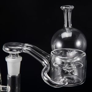 XXXXL Quartz Thermique Banger 50mm Grand Bol Double Tube Fumée Clou Clair Joint 90 Degrés Pour Bongs