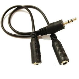 Cable Splitter 3,5 mm 1 mâle à 2 Dual Female Câble audio pour les écouteurs Casicophé MP3 MP4 JOC ADAPTATEUR DE PLIGNE STÉRÉO