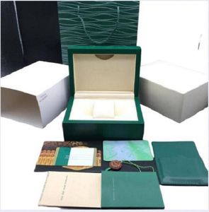 Designer TOPQuality Boxes Luxury Green Watch Original Box Papers Card Purse Gift Boxes Sac à main pour 116660 116710 116520 116613 118239 ROX