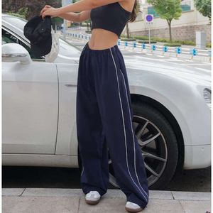 Y2K Baggy Cargo pour femme avec cordon de serrage élastique taille basse Parachute Pantalon de survêtement ample Hippie