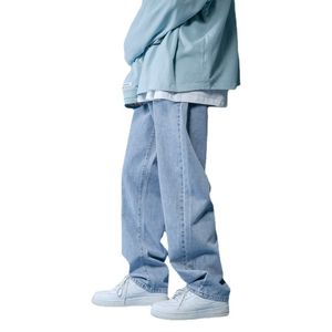 Y2k jean droit hommes ample Denim Joggers neutre Streetwear décontracté solide jambe large jean homme femmes pantalon Baggy pantalon