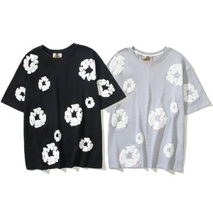 Y2K Streetwear Full Kapok Foam estampado de algodón Summer Summer para hombres y mujeres Camiseta de manga corta Ropa Hombre Top de sobrecarga