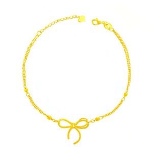 Yadis-pajaritas 2023, joyería personalizada, pulseras con dijes de cadena de oro puro 999,9 Real para mujer