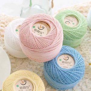 Fil 50g/boule 8 # dentelle avec 2 couches de coton doux de haute qualité au crochet utilisé pour le fil de laine tricoté à la main P230601
