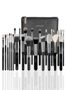 Yavay 25pcs Pennelli Makeup Brushes Set Professional Blending Premium Artiste Yavay En cuir Maquillage Tools Cosmetic Brush Tools Kit7287791