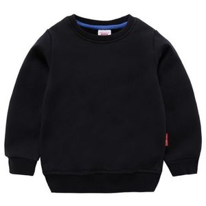 Vêtements pour enfants Pulls chauds Pull de couleur unie pour enfants Pull coréen printemps et automne Haut en coton pour enfants personnalisé avec bas à col rond