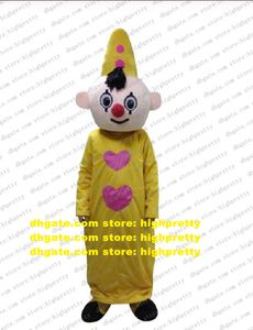 Disfraz de mascota de payaso Bumba con sombrero amarillo, traje de personaje de dibujos animados para adultos, álbum de pintura para atraer clientes CX2040