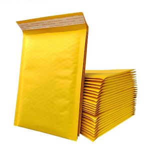 Sacs d'emballage de bulles de papier kraft jaune kraft