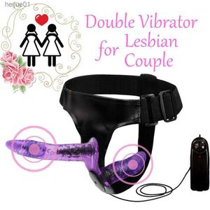 YEMA Strapon Panties Multispeed Double Dildo Vibromasseurs pour femmes Couples de lesbiennes Strap on Adult Erotic Goods Sexy Games Sex Toys L230518