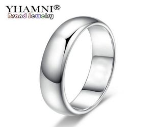 Yhamni Lose Money Promotion Real Pure White Gold Rings pour les femmes et les hommes avec un tampon de 18 kgp de qualité supérieure en or de qualité Bijoux de bague 3686693