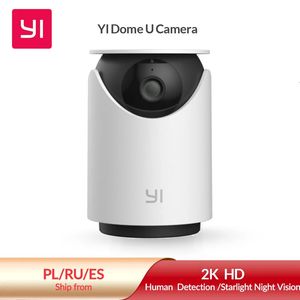 YI Dome U sécurité caméra intérieure panoramique inclinaison IP 1080P avec Wi-Fi humain animal de compagnie AI vidéosurveillance Assistant vocal compatibilité 240126