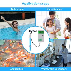 Yieryi PORTABLE PH-3012 PH MEDER LCD Afficher la qualité de la qualité de l'eau Monteur Tester pour aquarium Pool Biology Chemical avec plug